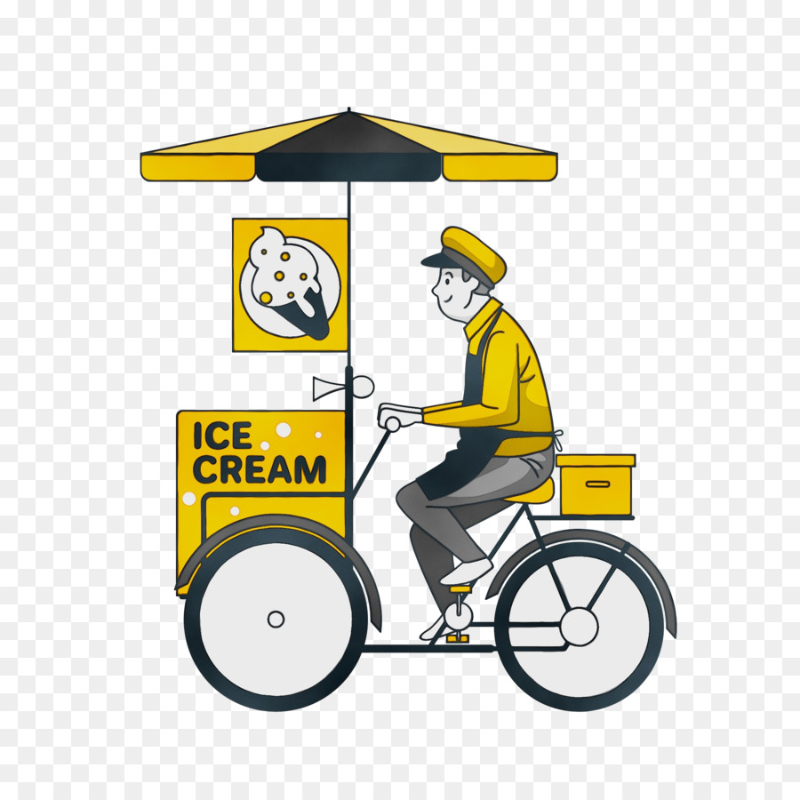 Chariot De Crème Glacée，Glace PNG