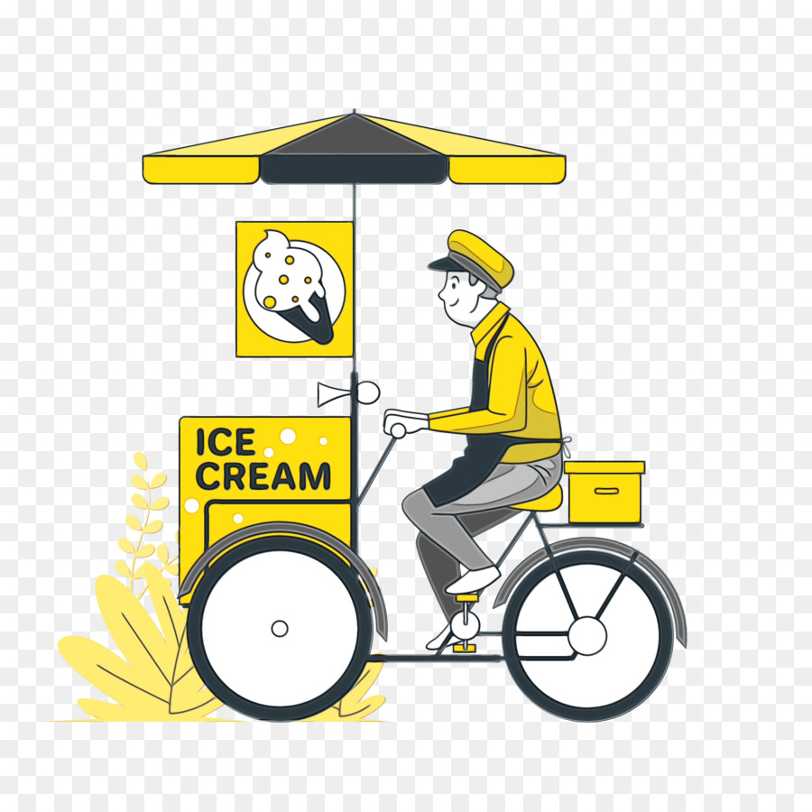 Chariot De Crème Glacée，Glace PNG