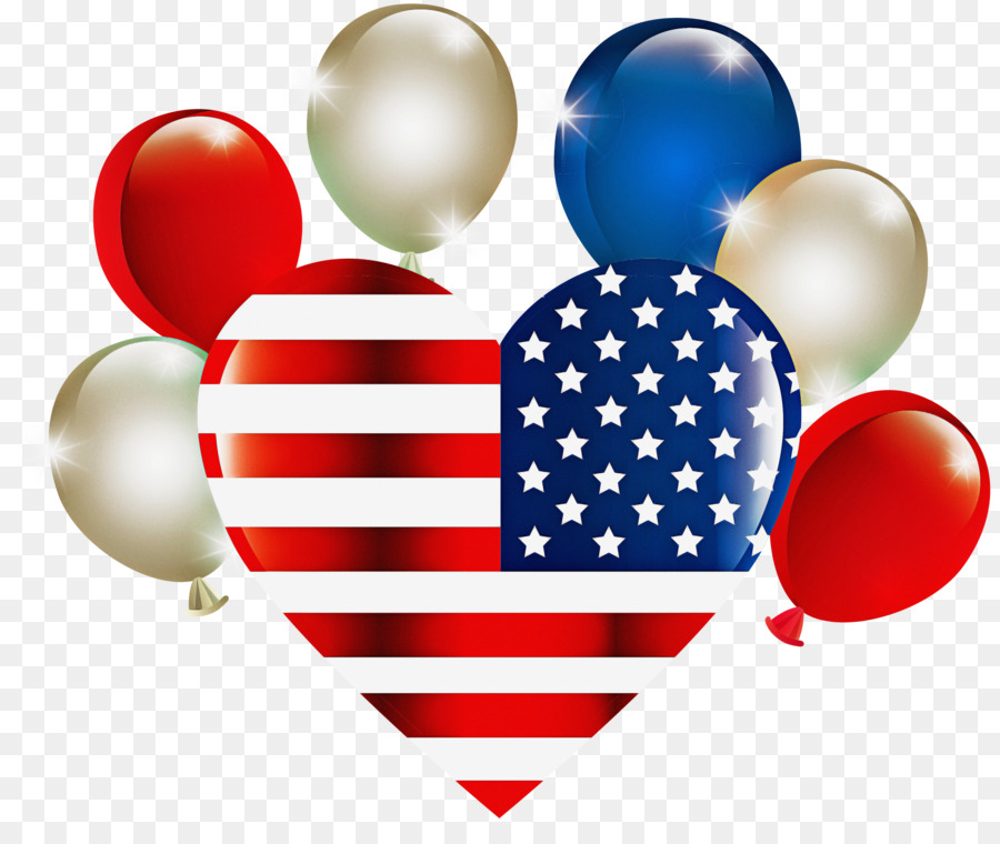 Drapeau Américain Avec Des Ballons，Usa PNG