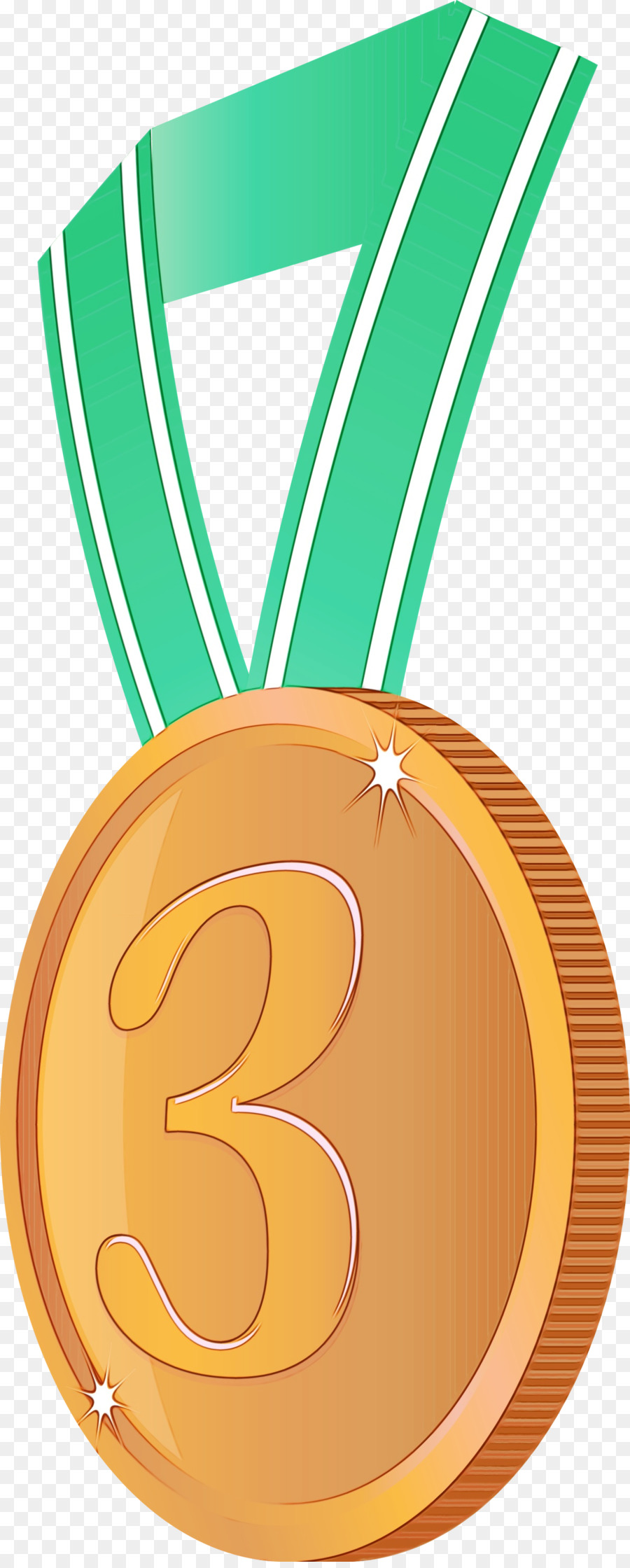 Médaille D'，Jaune PNG