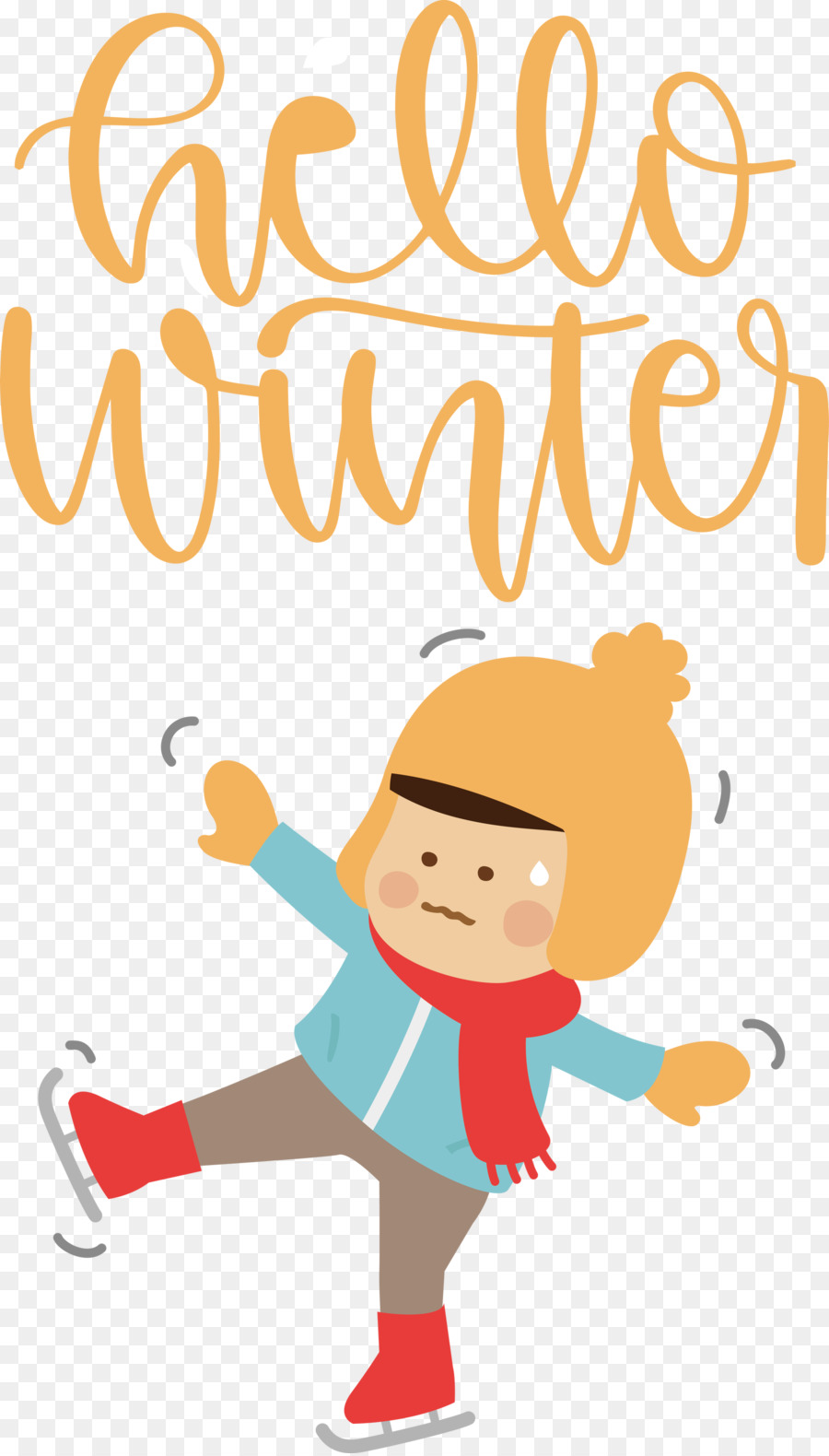 Enfant De Patinage Sur Glace，Hiver PNG