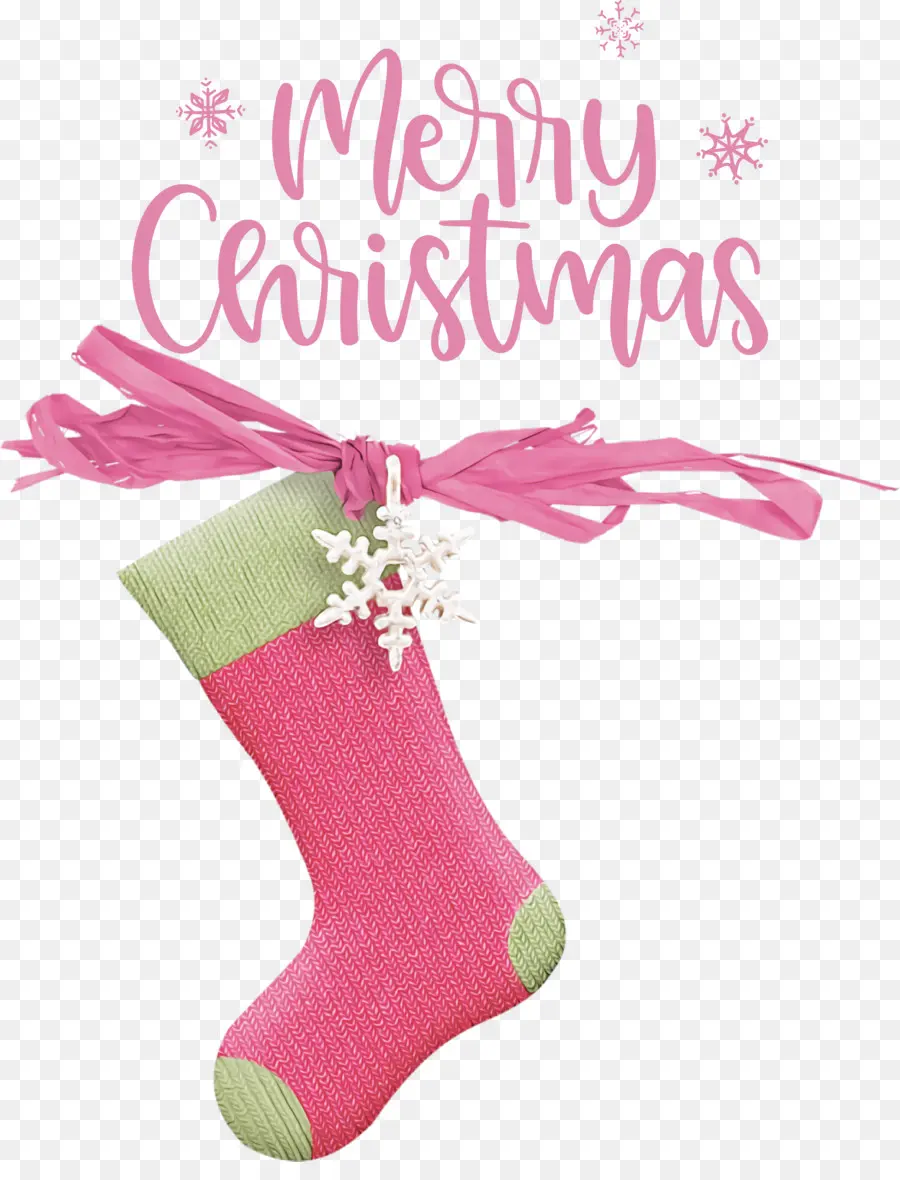 Chaussette De Noël Rose，Noël PNG