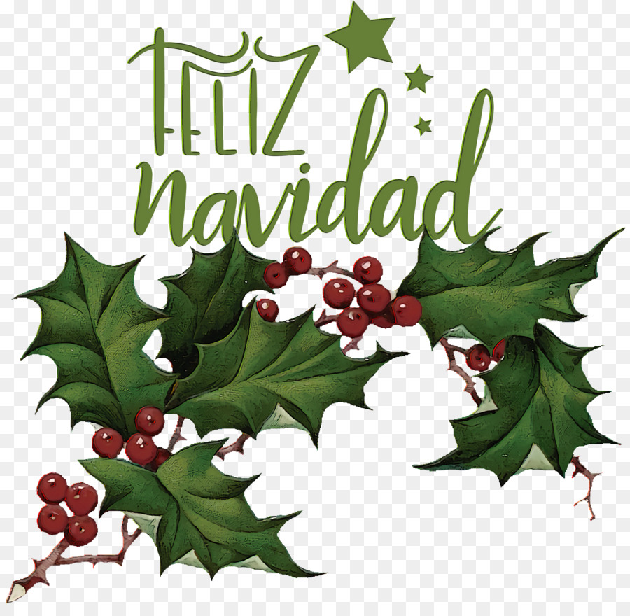 Feliz Navidad，Houx PNG