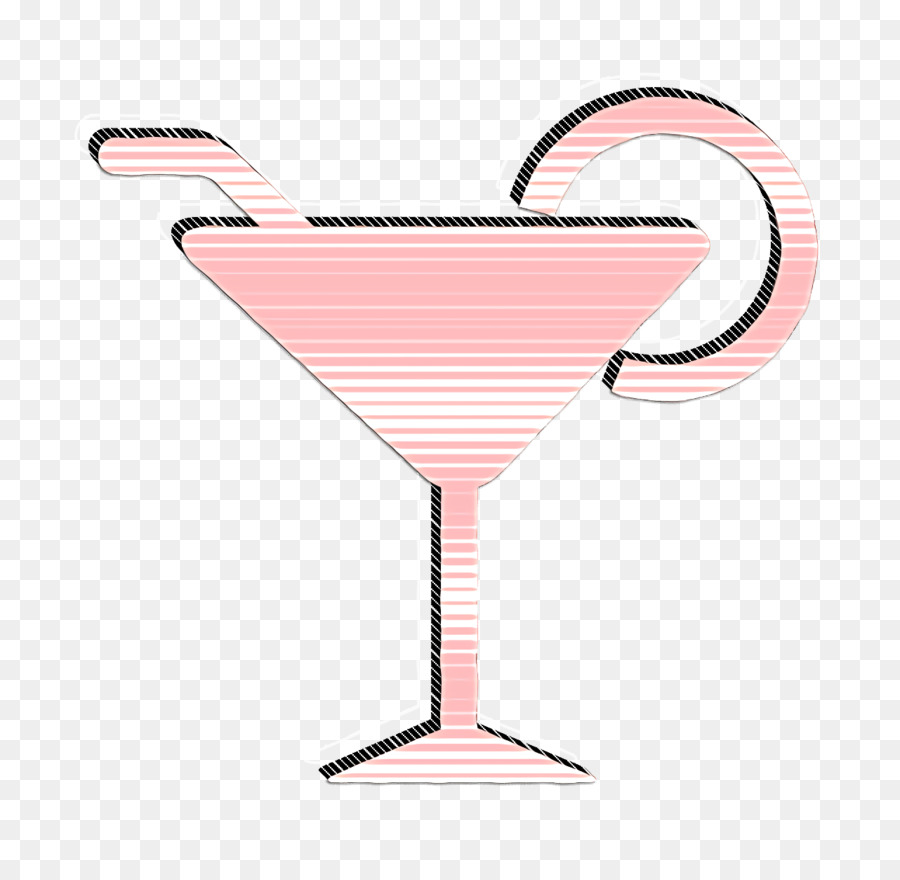 Verre à Cocktail，Paille PNG