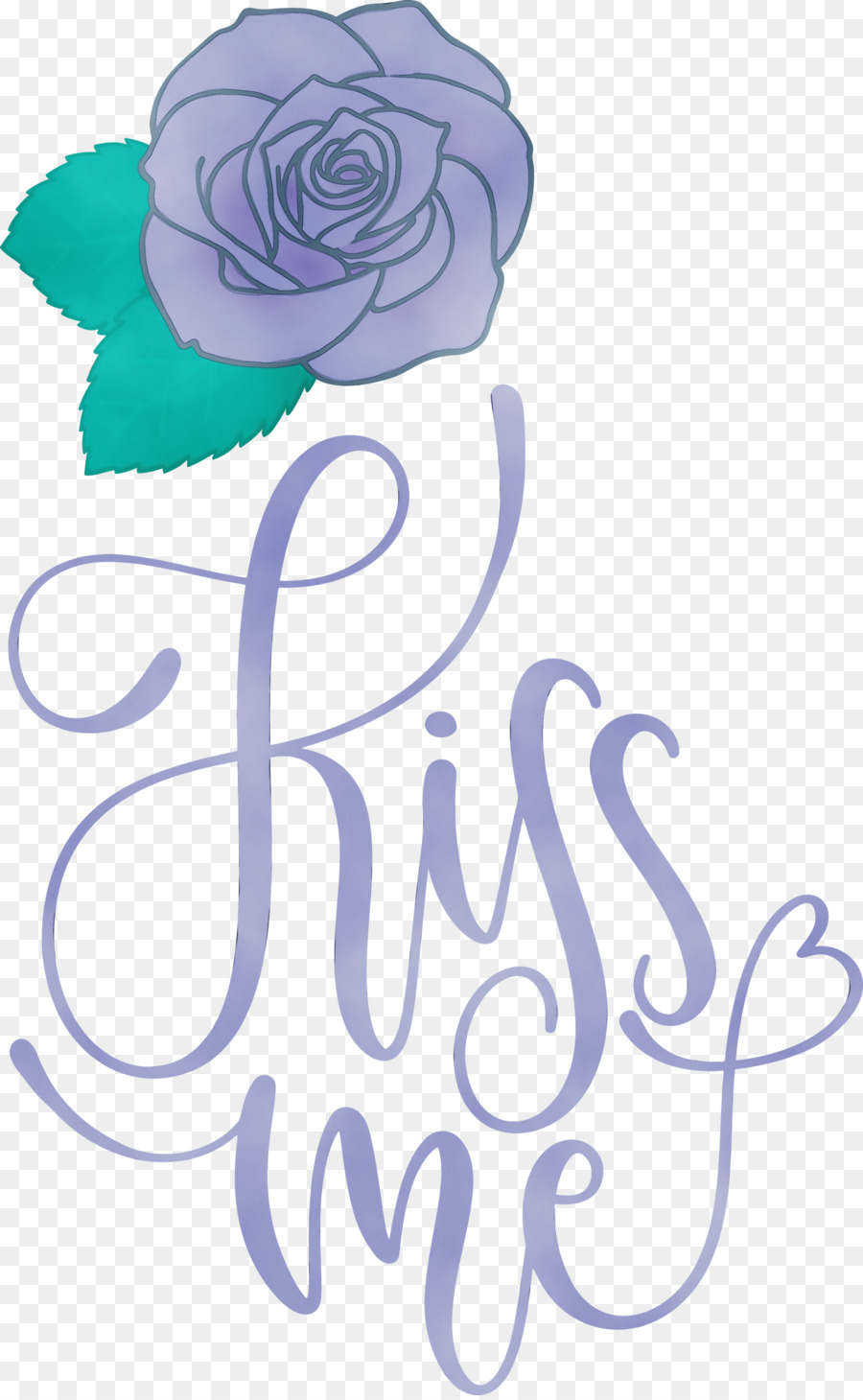 Design Floral，Rose Bleue PNG