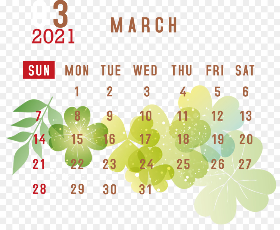 Calendrier De Mars 2021，Dates PNG