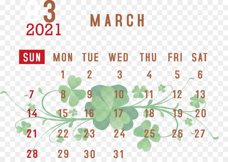 Calendrier De Mars 2021，Dates PNG