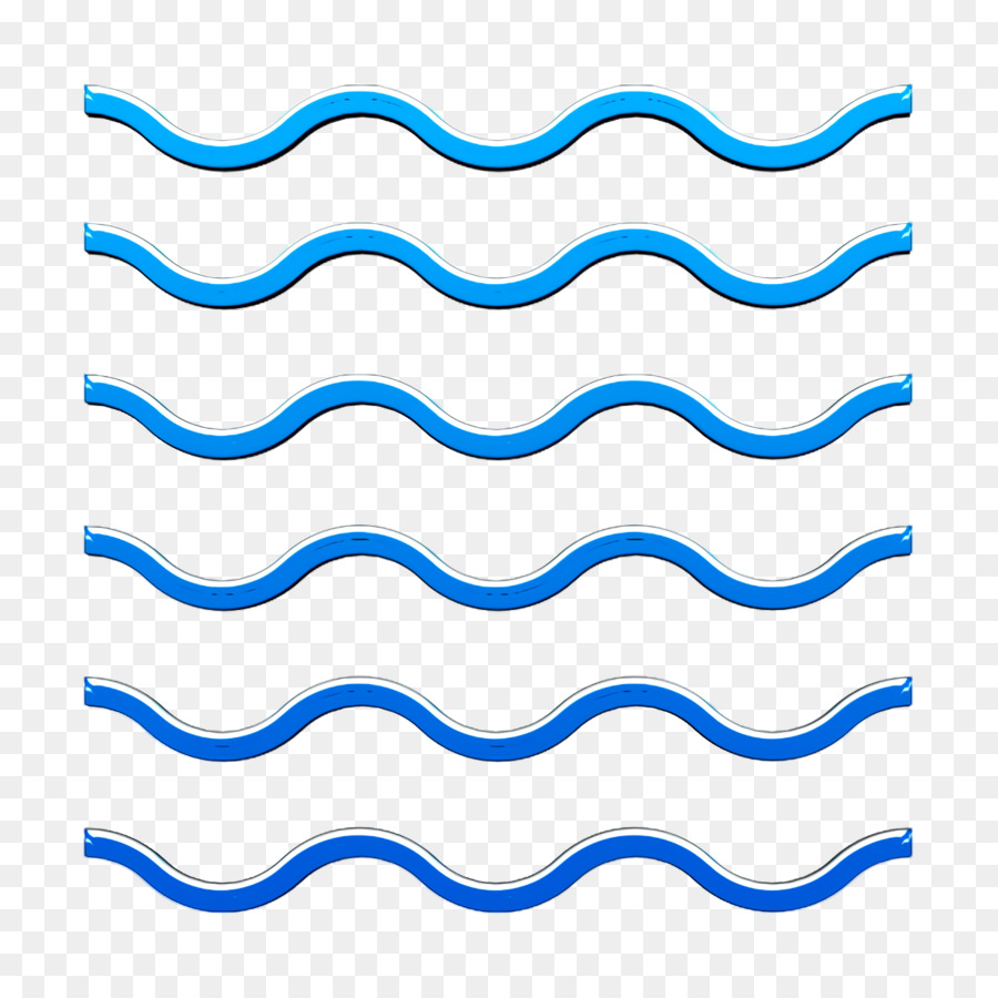 Lignes Ondulées，Bleu PNG