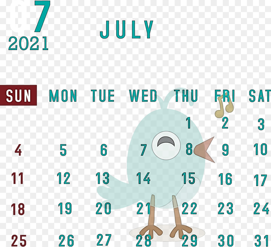 Calendrier De Juillet，Mois PNG