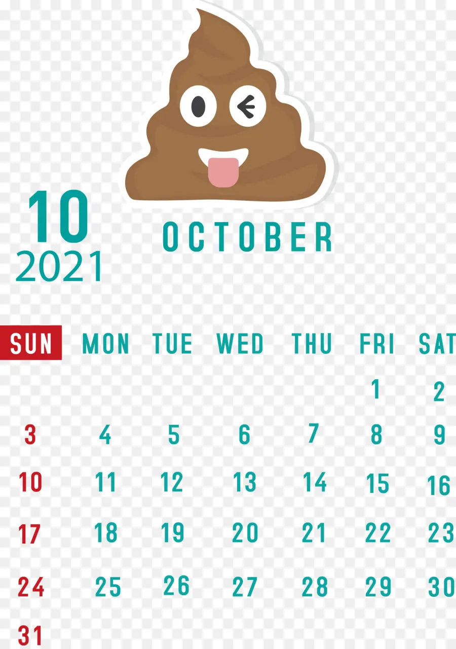 Calendrier D'octobre，Mois PNG