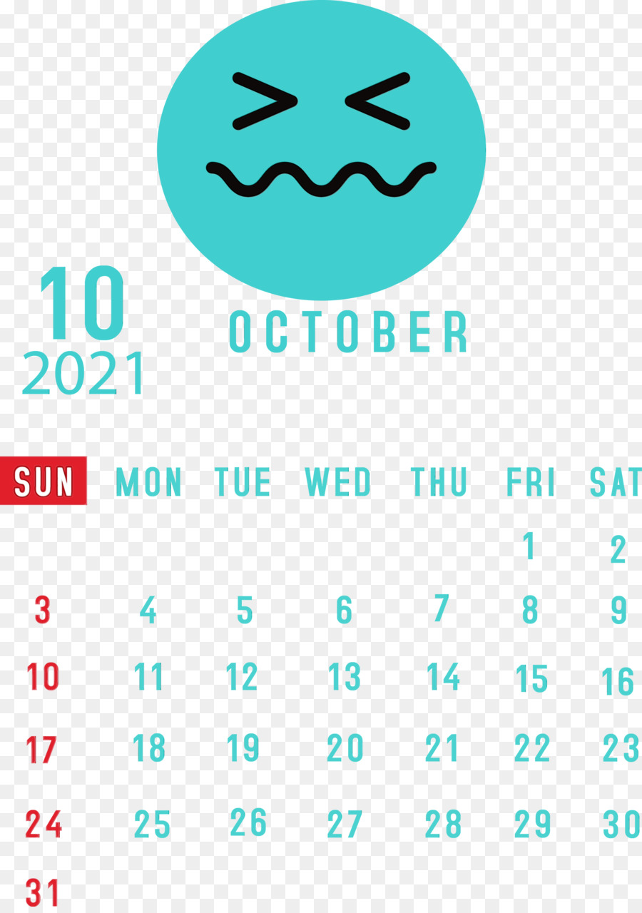 Calendrier D'octobre，Mois PNG