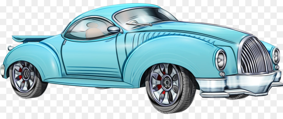 Voiture Ancienne Bleue，Bleu PNG