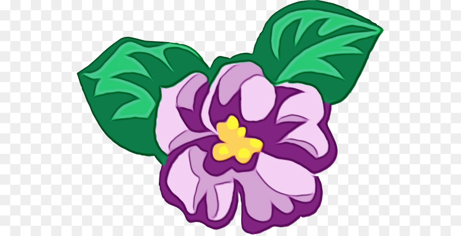 Fleur Violette，Feuilles PNG