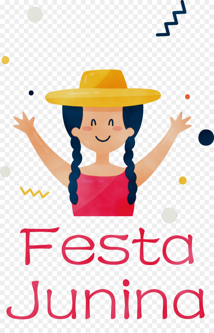 Festa Junina Fille，Chapeau PNG