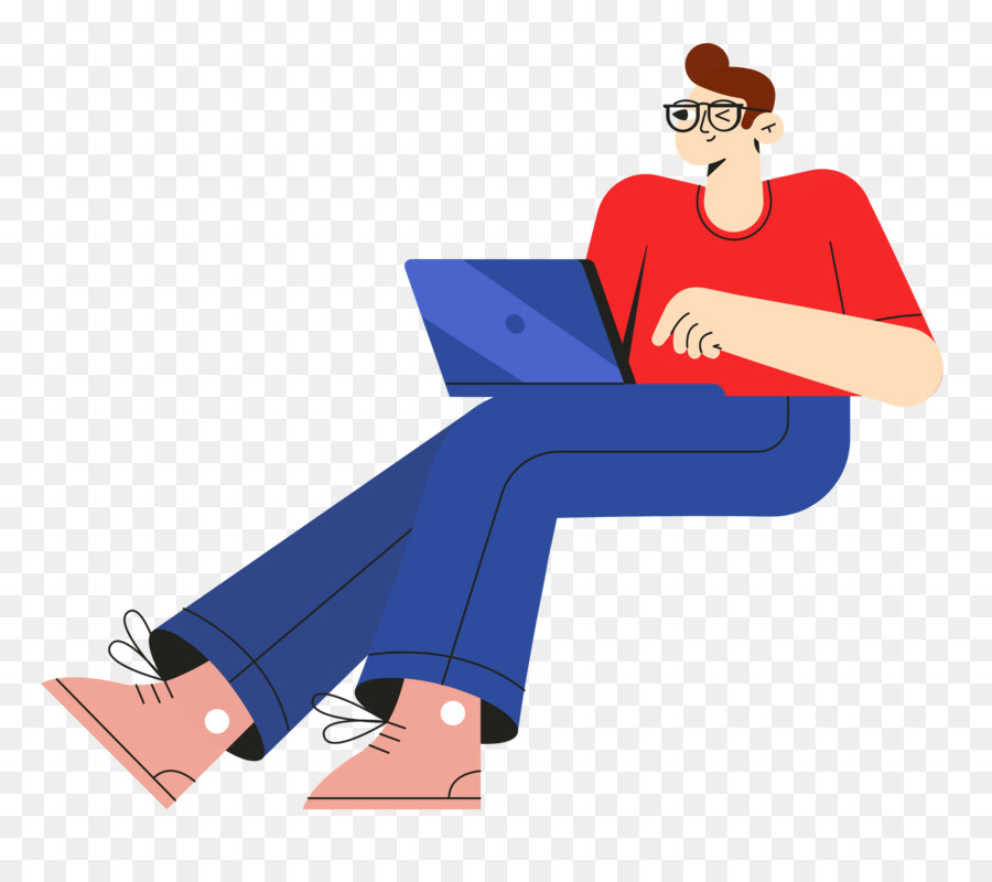 Homme Avec Ordinateur Portable，Ordinateur PNG