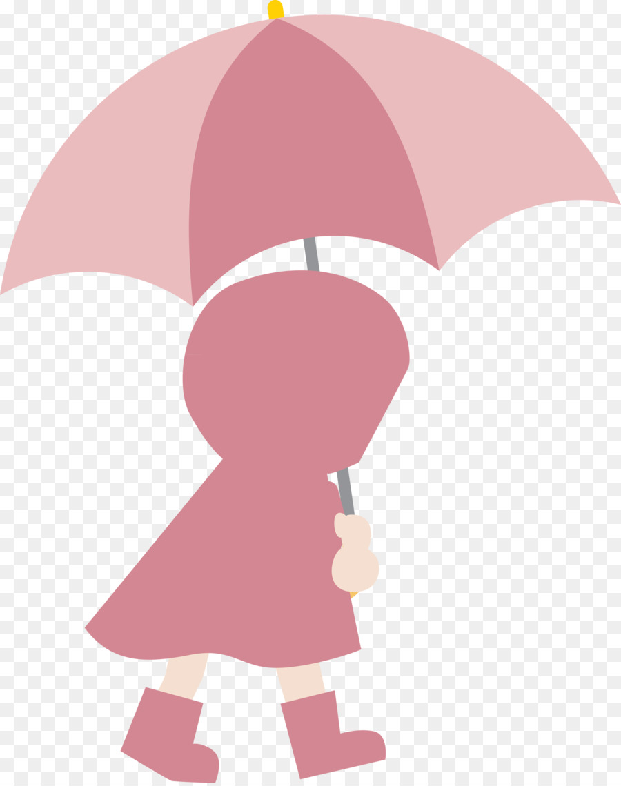 Fille Avec Parapluie，Pluie PNG