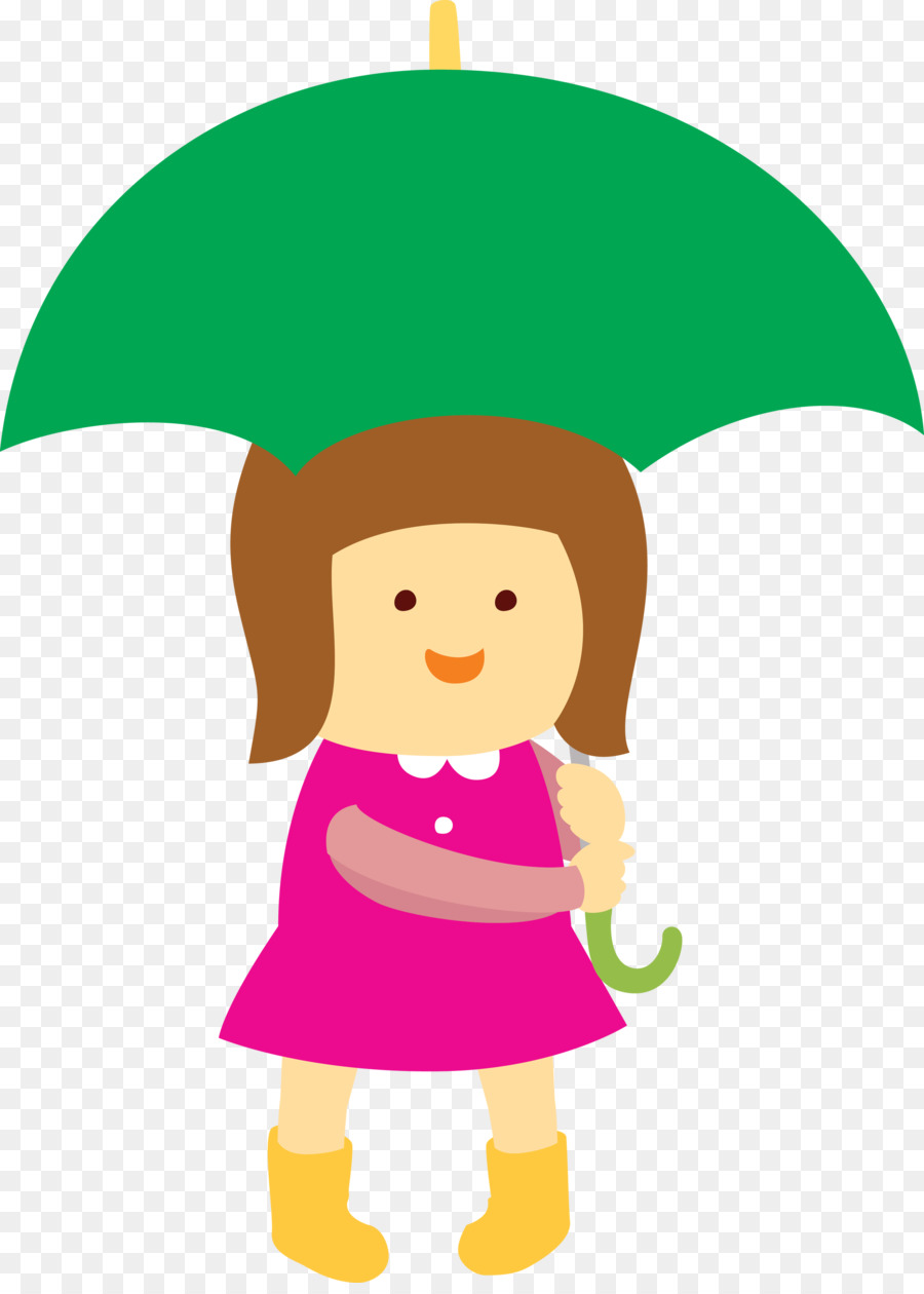 Fille Avec Parapluie，Pluie PNG