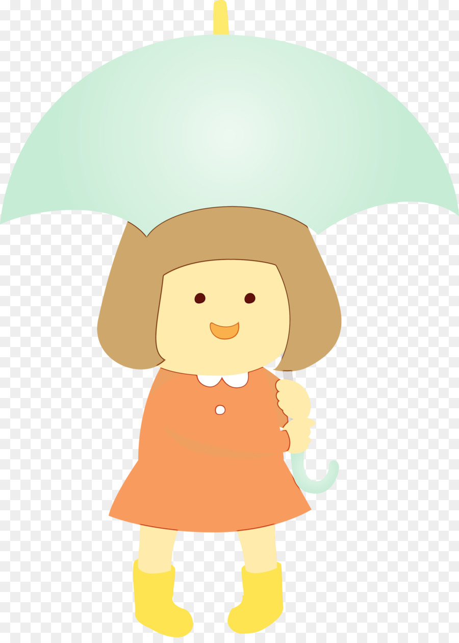 Fille Avec Parapluie，Pluie PNG