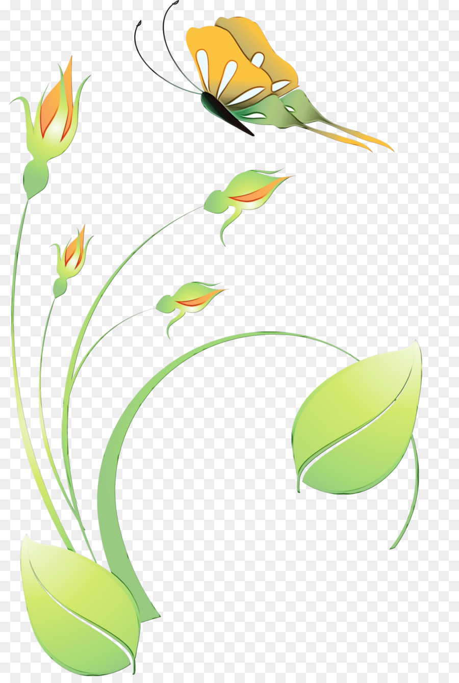 Les Papillons，Design Floral PNG