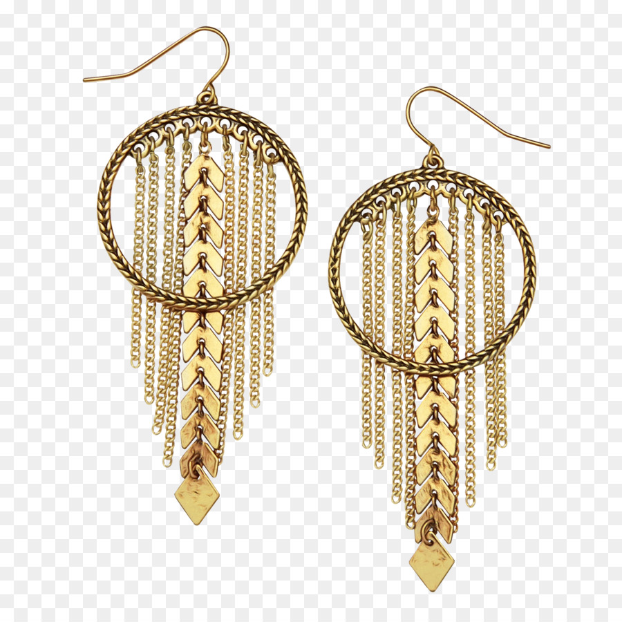 Boucles D'oreilles En Or，Balançant PNG