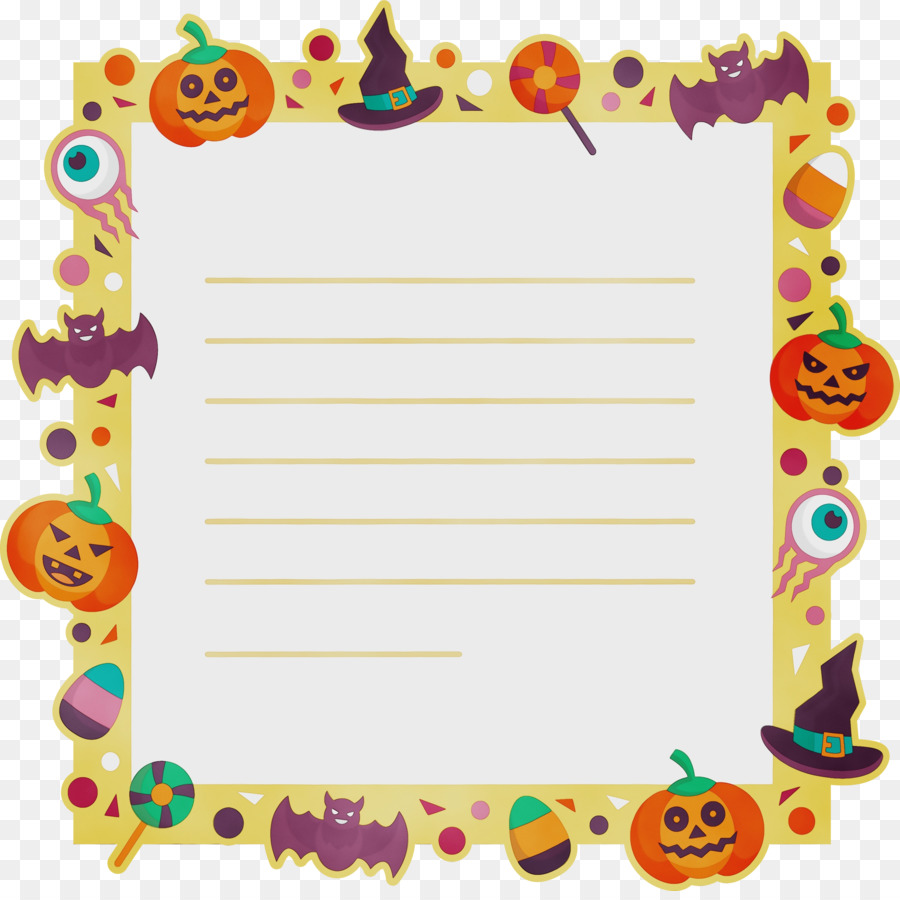 Cadre D'halloween，Citrouilles PNG