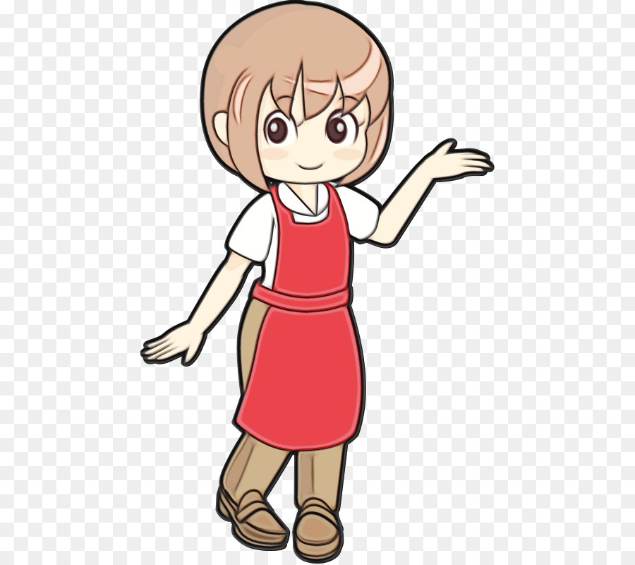 Personnage De Dessin Animé，Tablier PNG