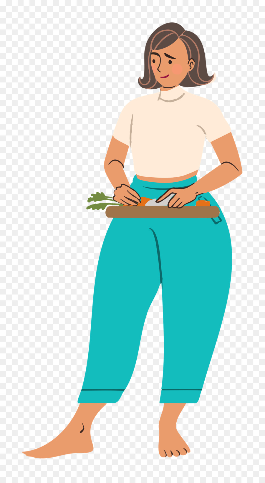 Femme Cuisinant，Cuisine PNG