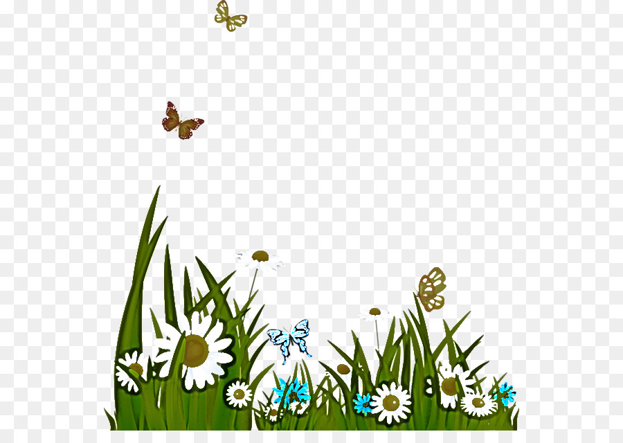 Fleurs De Printemps，Papillons PNG