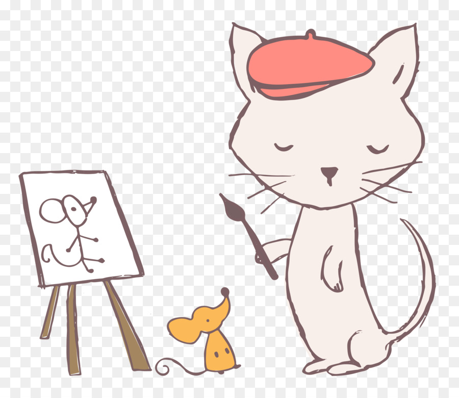 Artiste De Chat，Dessin PNG