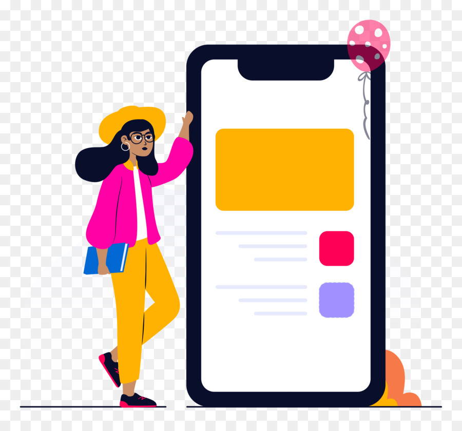 Femme Avec Smartphone，Mobile PNG