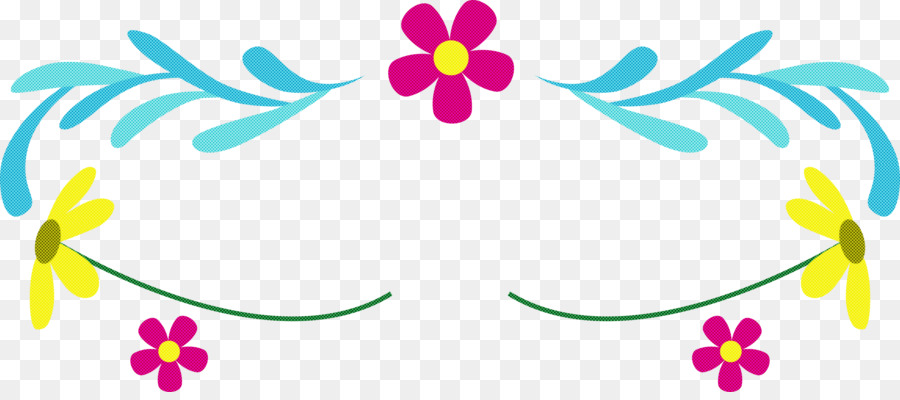 Bordure Florale，Fleurs PNG