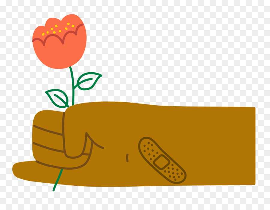 Main Tatouée Avec Fleur，Main PNG