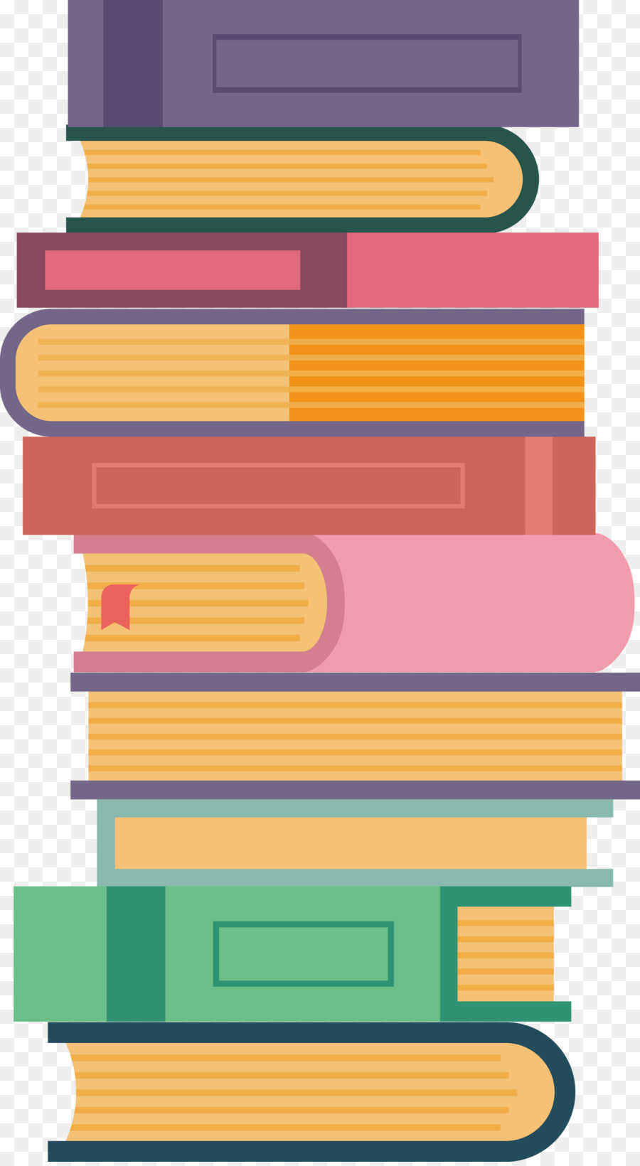 Pile De Livres，En Lisant PNG