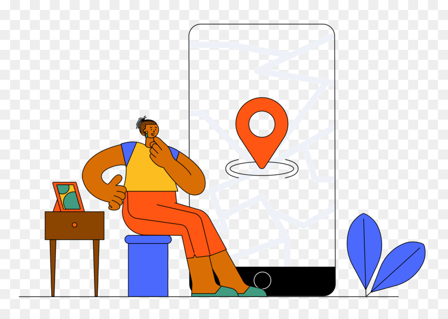 Personne Avec Téléphone，épingle De Localisation PNG