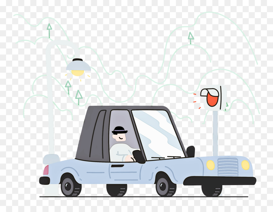 Voiture Avec Chauffeur，Dessin Animé PNG