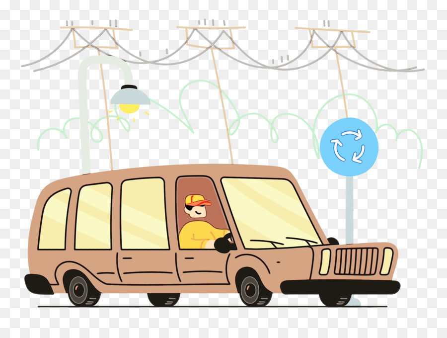 Voiture Avec Chauffeur，Dessin Animé PNG