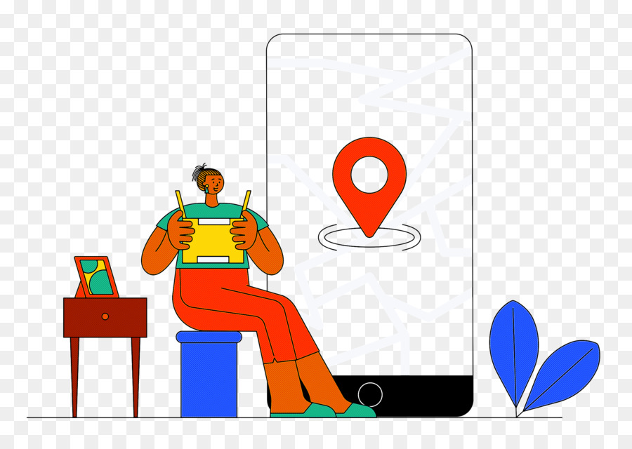 Personne Avec Téléphone，épingle De Localisation PNG