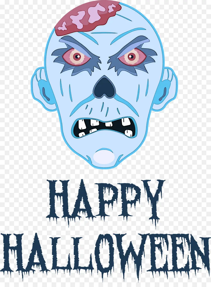 Visage De Zombie，Halloween PNG