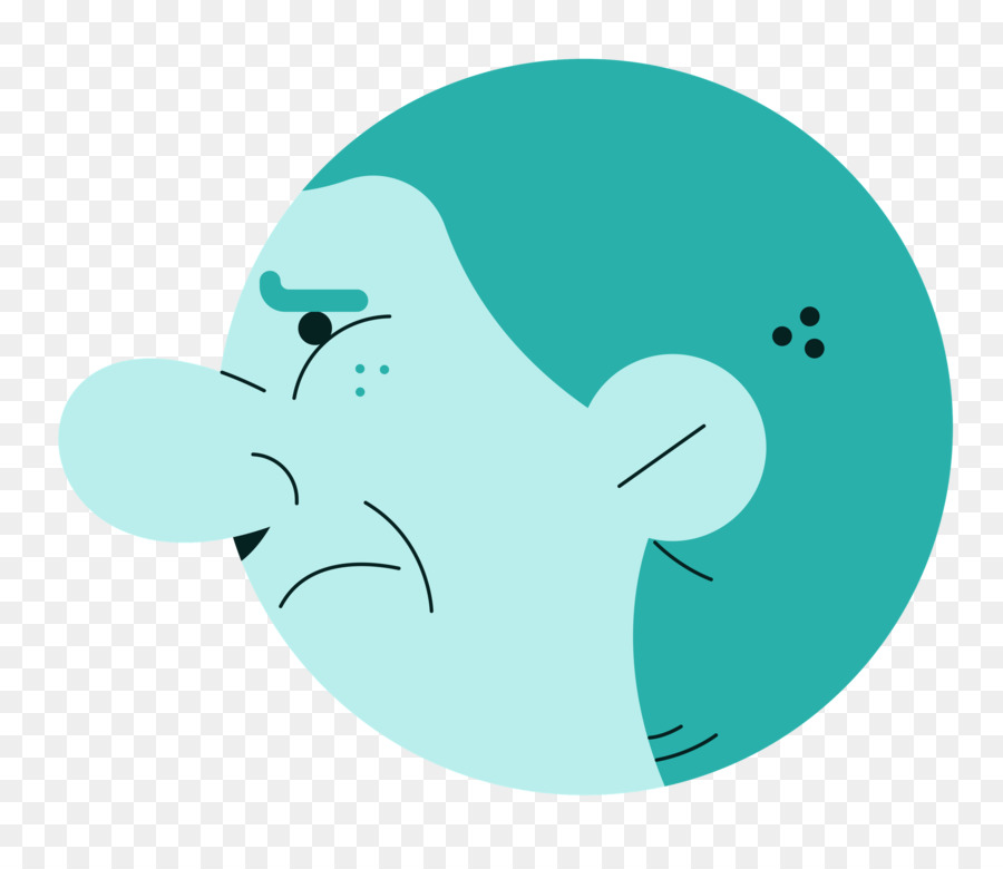 Visage De Dessin Animé Bleu，Dessin Animé PNG