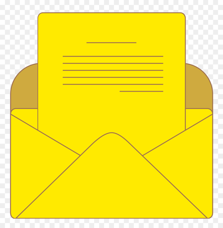 Enveloppe Jaune，Mail PNG