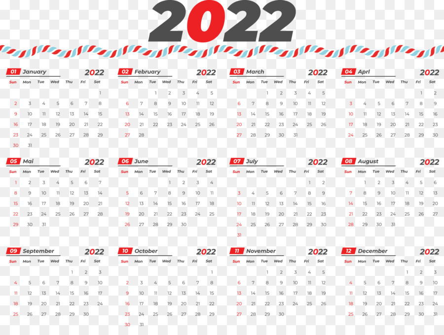 Calendrier 2022，Dates PNG