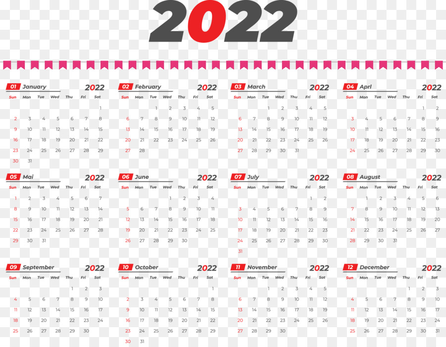 Calendrier 2022，Dates PNG