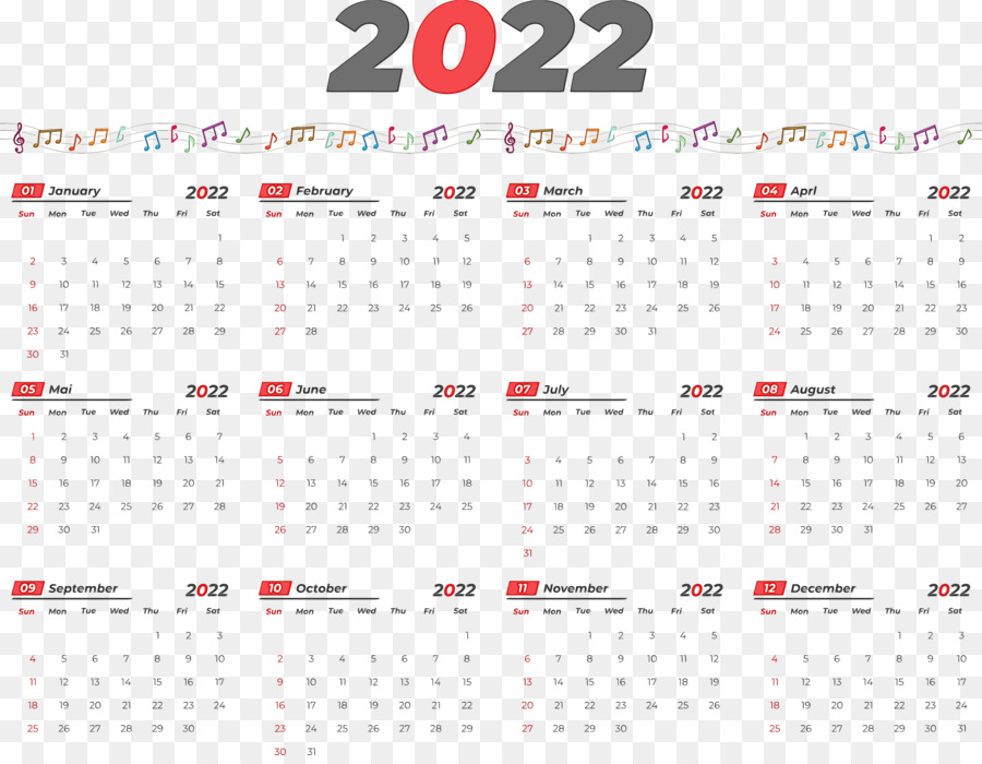 Calendrier 2022，Dates PNG