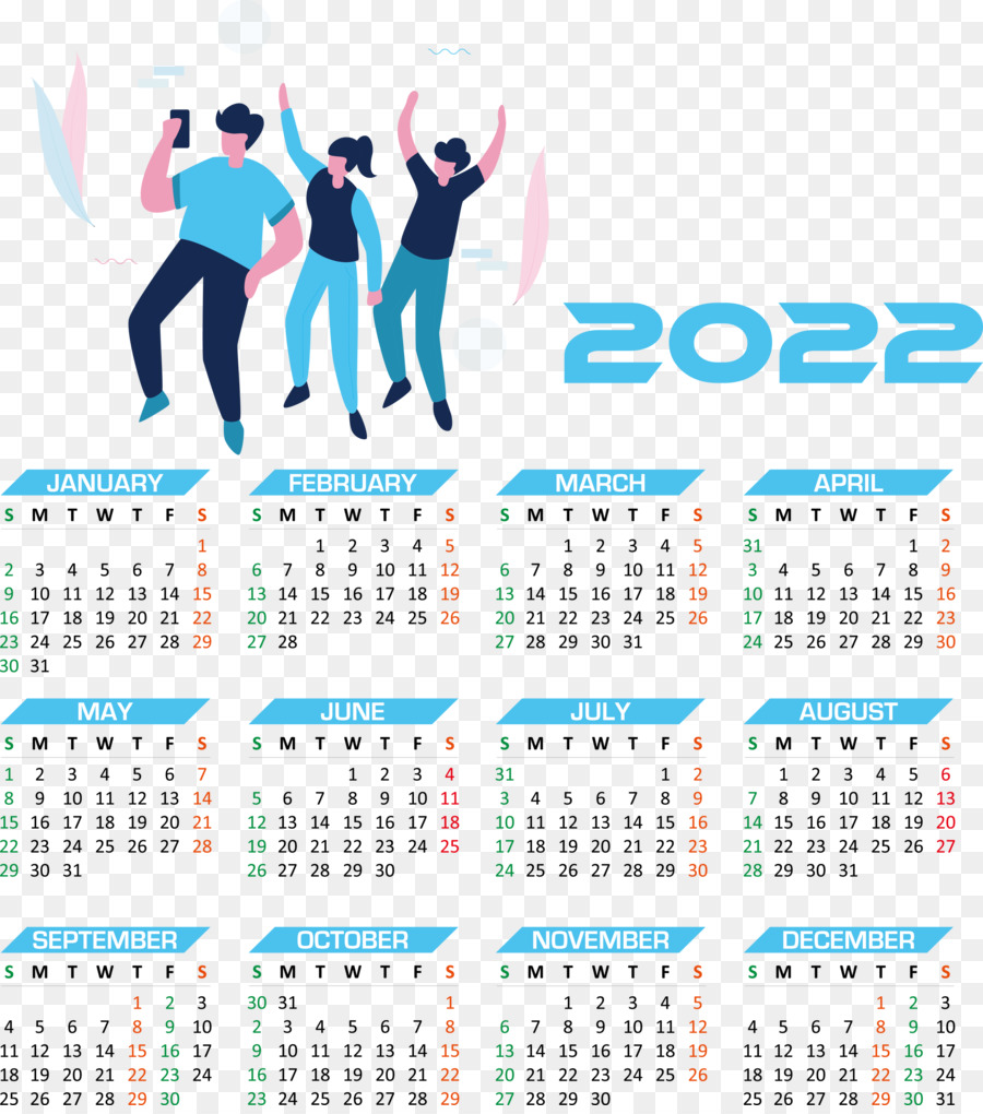 Calendrier 2022，Année PNG