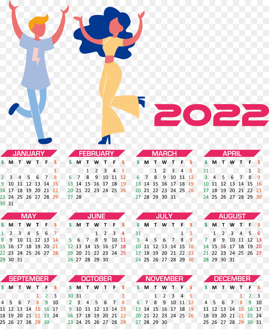 Calendrier 2022，Année PNG