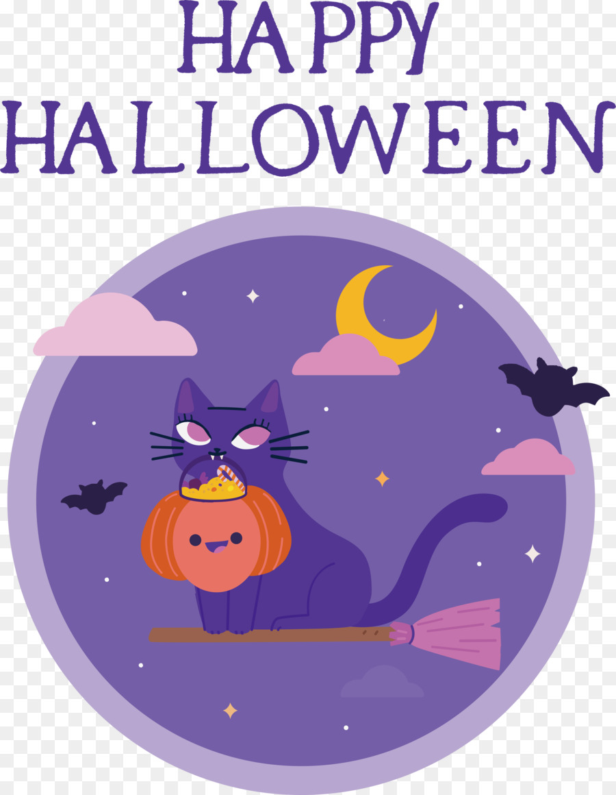 Chat D'halloween，Citrouille PNG