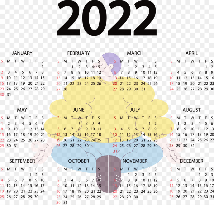 Calendrier 2022，Année PNG