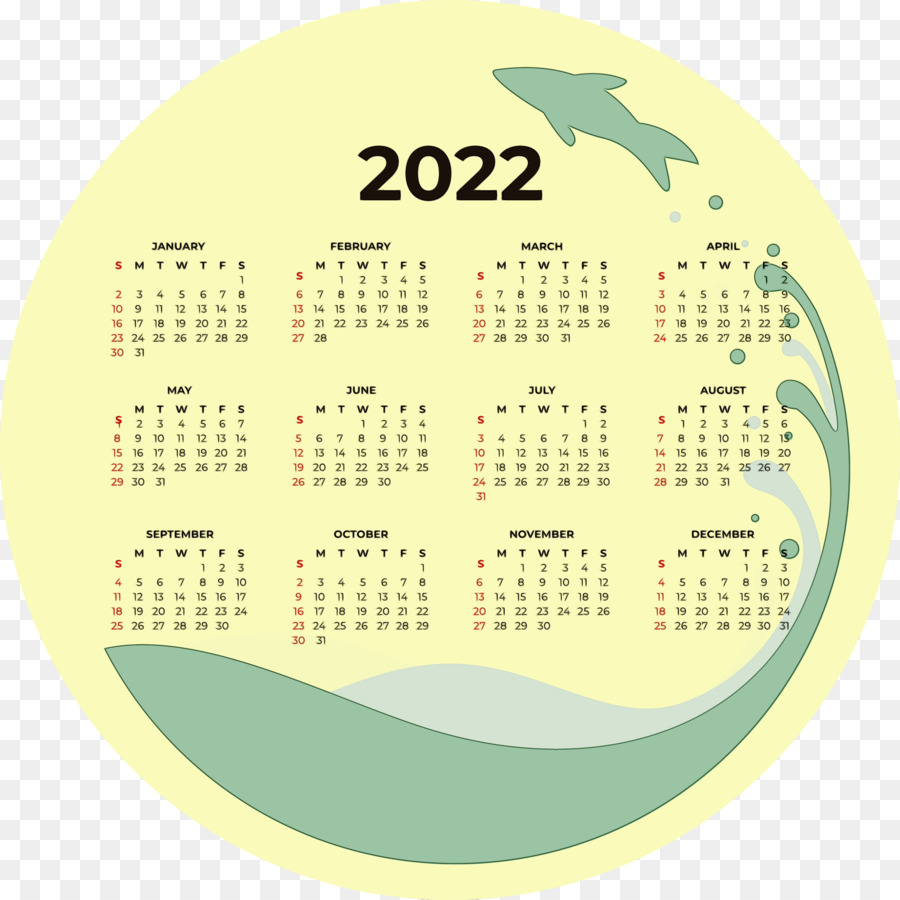 Calendrier 2022，Année PNG