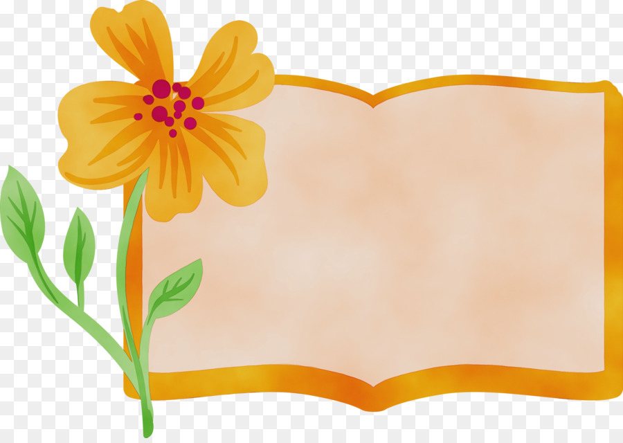 Cadre De Fleurs，Orange PNG