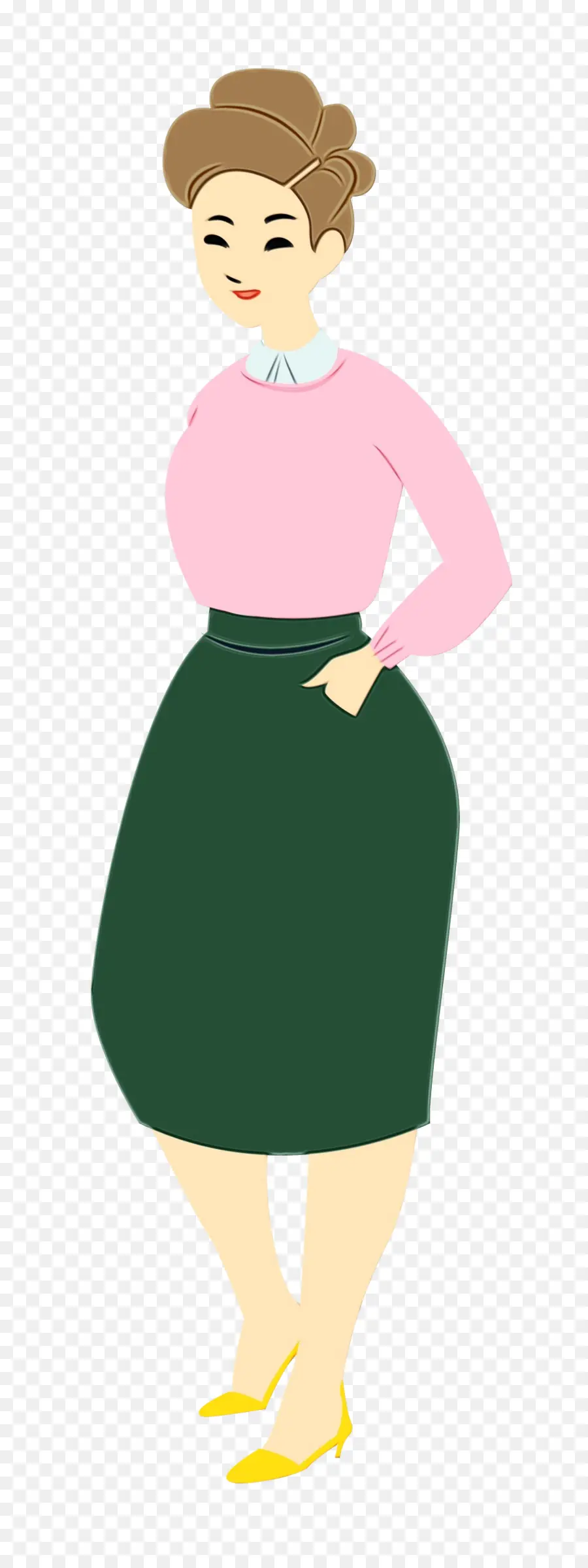 Femme En Jupe，Mode PNG